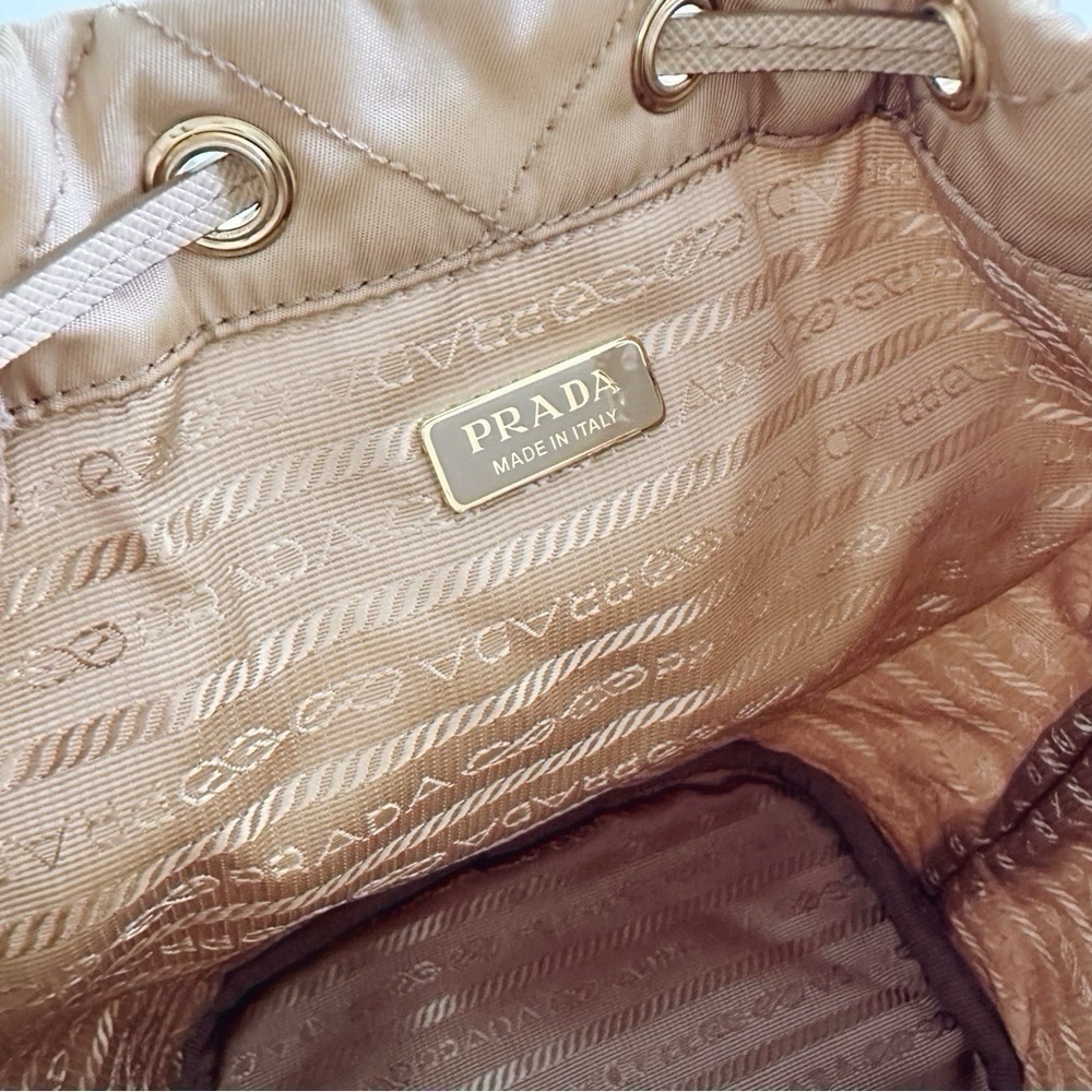NEW Prada Women’s Re-Edition 1995 Chaîne Re-Nylon Bag Desert Beige Quilted - Picture 10 of 15